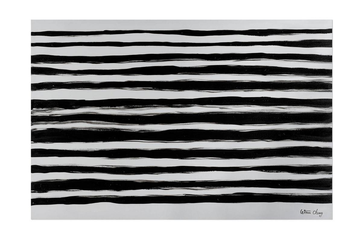 ACRYLBILD HANDGEMALT 120/80 cm - Schwarz, Holz/Textil (120/80cm) - KUNSTLOFT