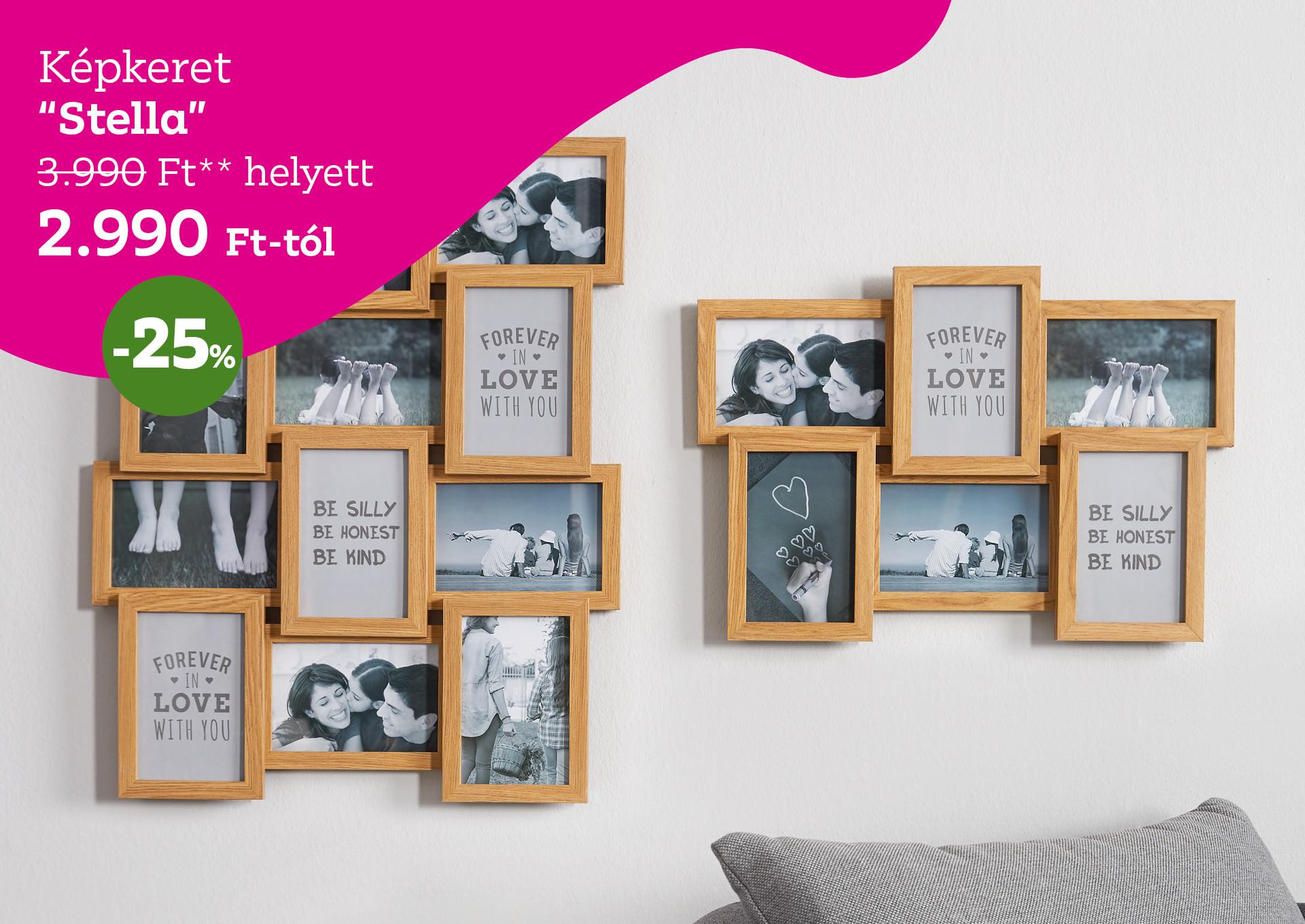 Képkeret STELLA 3990 Forint helyett 2990 Forint, kedvezmény mértéke 25%
