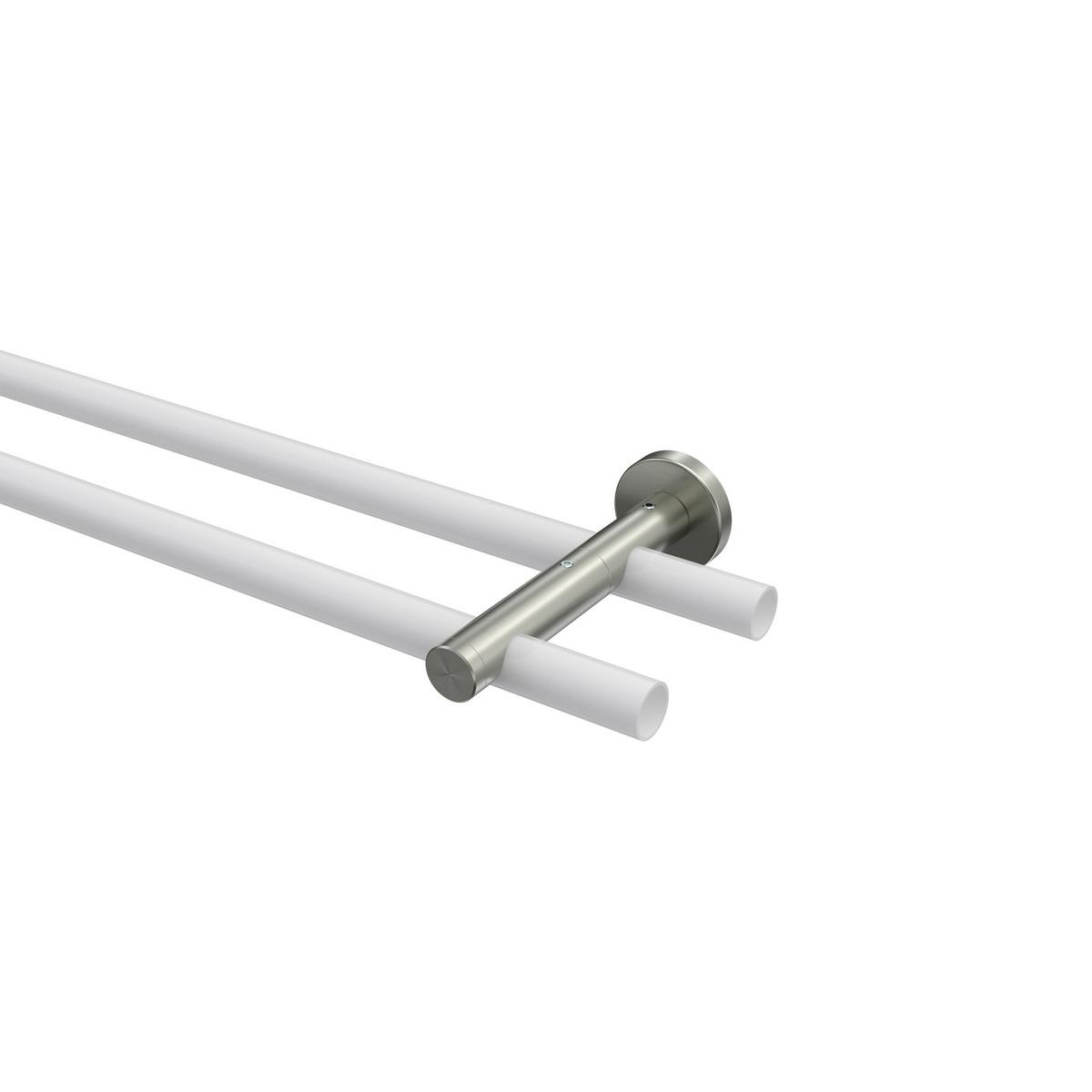 TRÄGER FÜR GARDINENSTANGEN 16 mm Ø, Enorma 2-läufig, Edelstahl - Edelstahlfarben, Metall (11.5/3.8/3.8cm) - INTERDECO