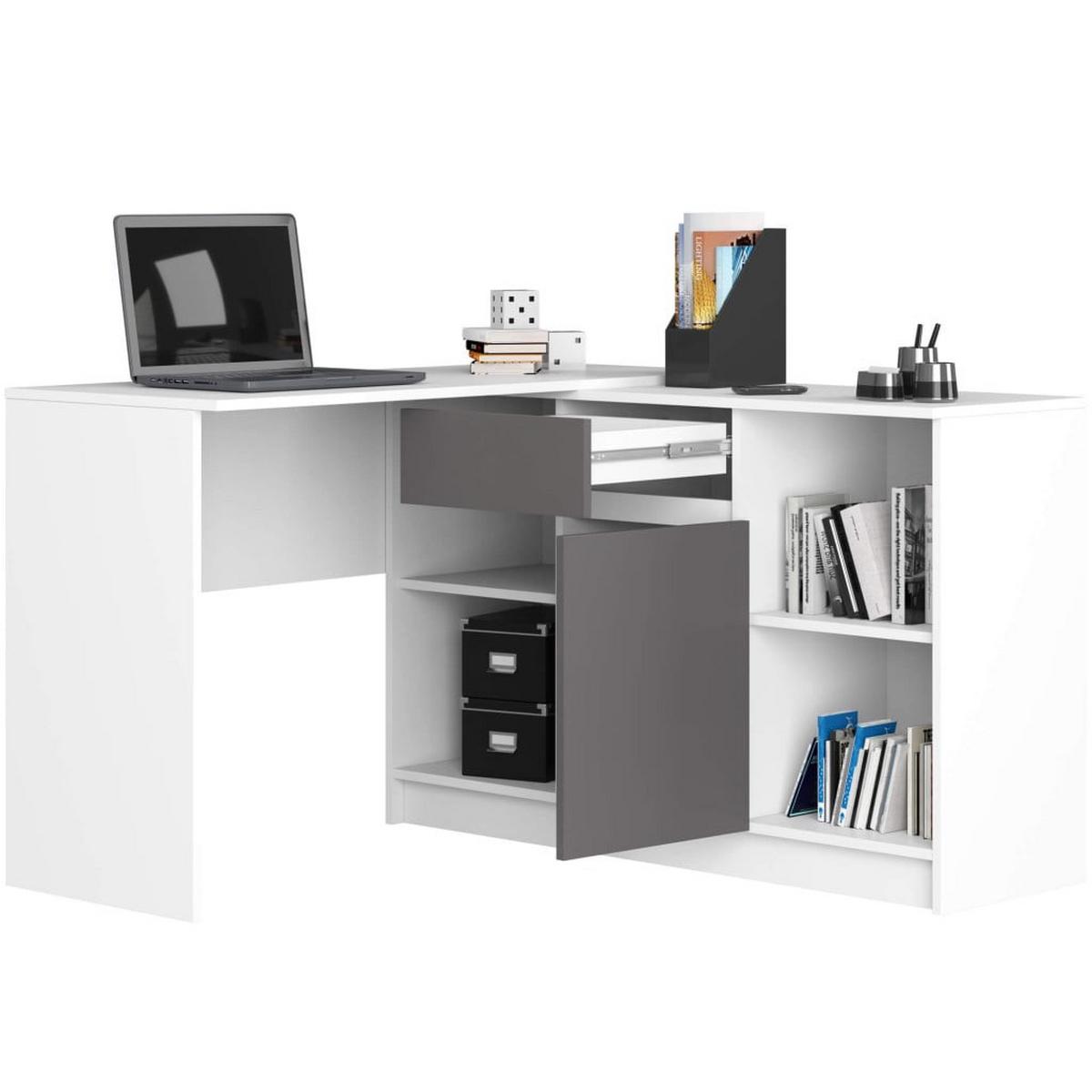 SCHREIBTISCH Weiß, Graphit Grau 79/120/126 - Graphitfarben/Weiß, Holzwerkstoff (125/50/79cm) - RAUMHIRSCH FURNITURE