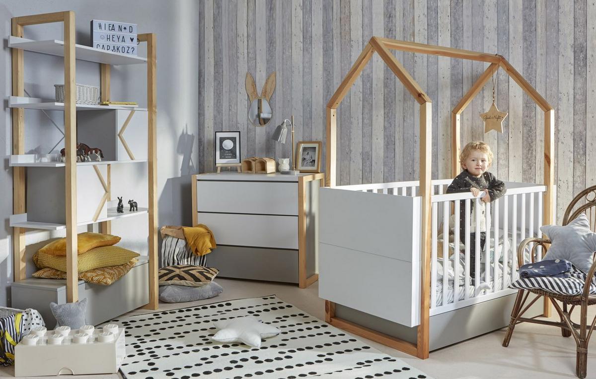 KINDERKOMMODE Pinette – rustikale Eleganz und Funktionalität Weiß - Weiß, Holzwerkstoff (100/87/50cm) - RAUMHIRSCH FURNITURE