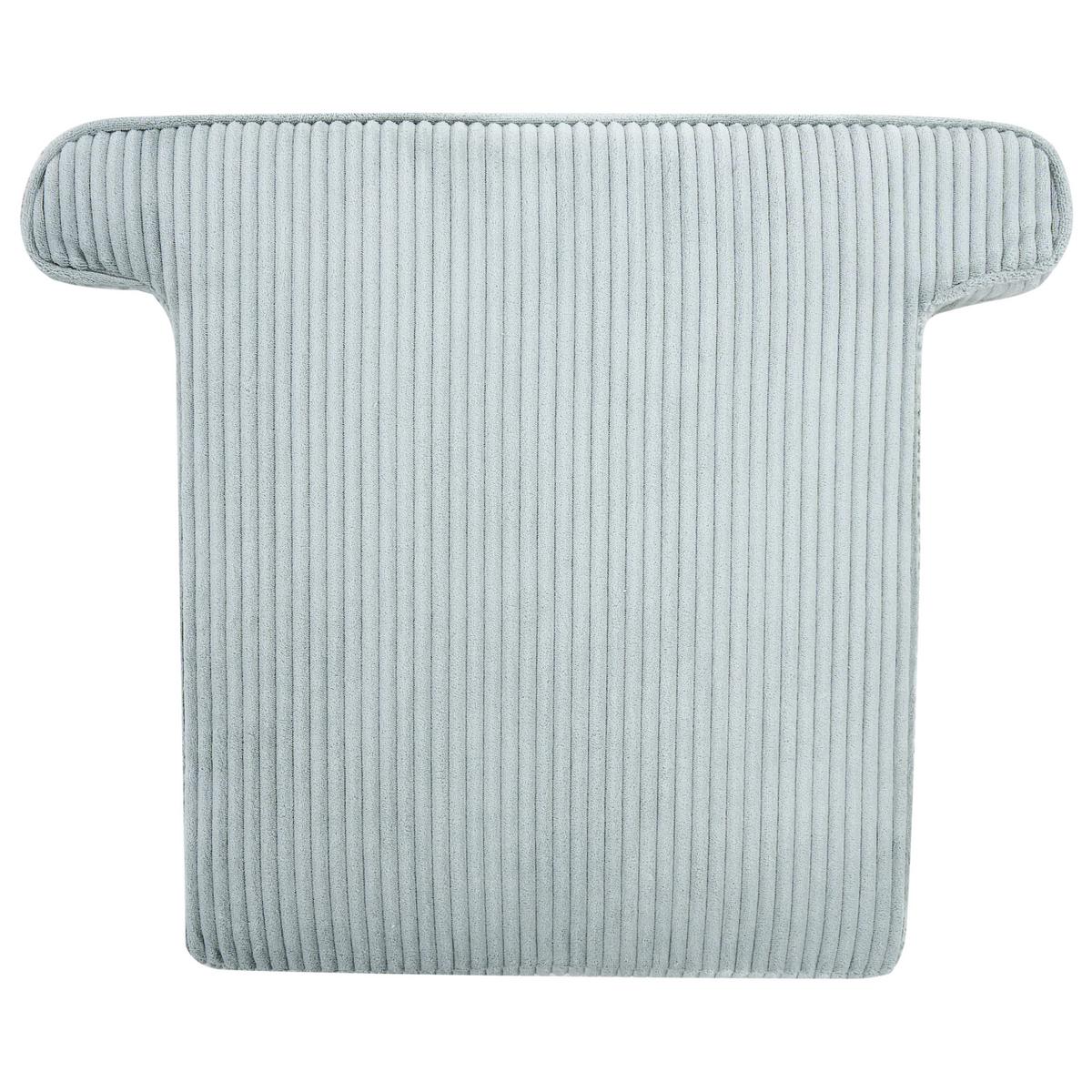OHRENSESSEL Hellbraun Abson - Blau/Hellbraun, Textil (64/100/65cm) - Beliani