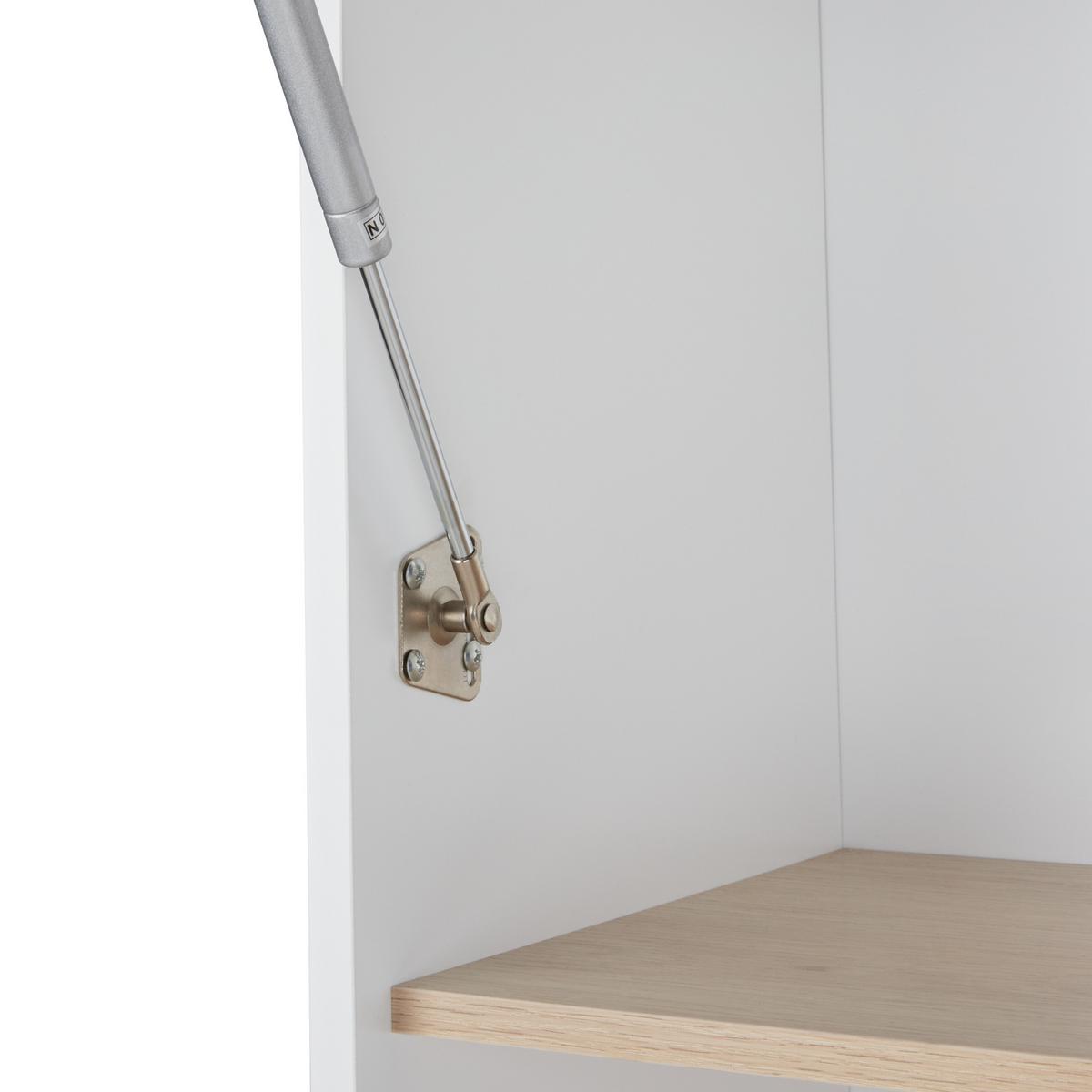 VITRINE mit Glastüren 82 cm Weiß Parlin - Weiß, Holzwerkstoff (82/180/40cm) - Beliani