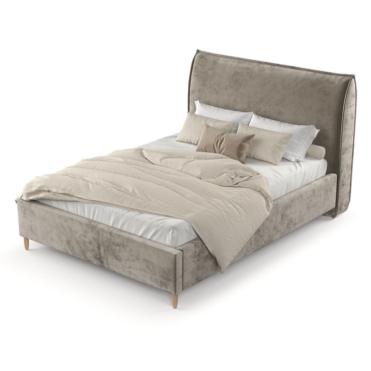 POLSTERBETT Mira 160/200 cm Beige im Lotta Stoff - Beige/Naturfarben, Holz/Holzwerkstoff (160/200cm) - AltaBeds