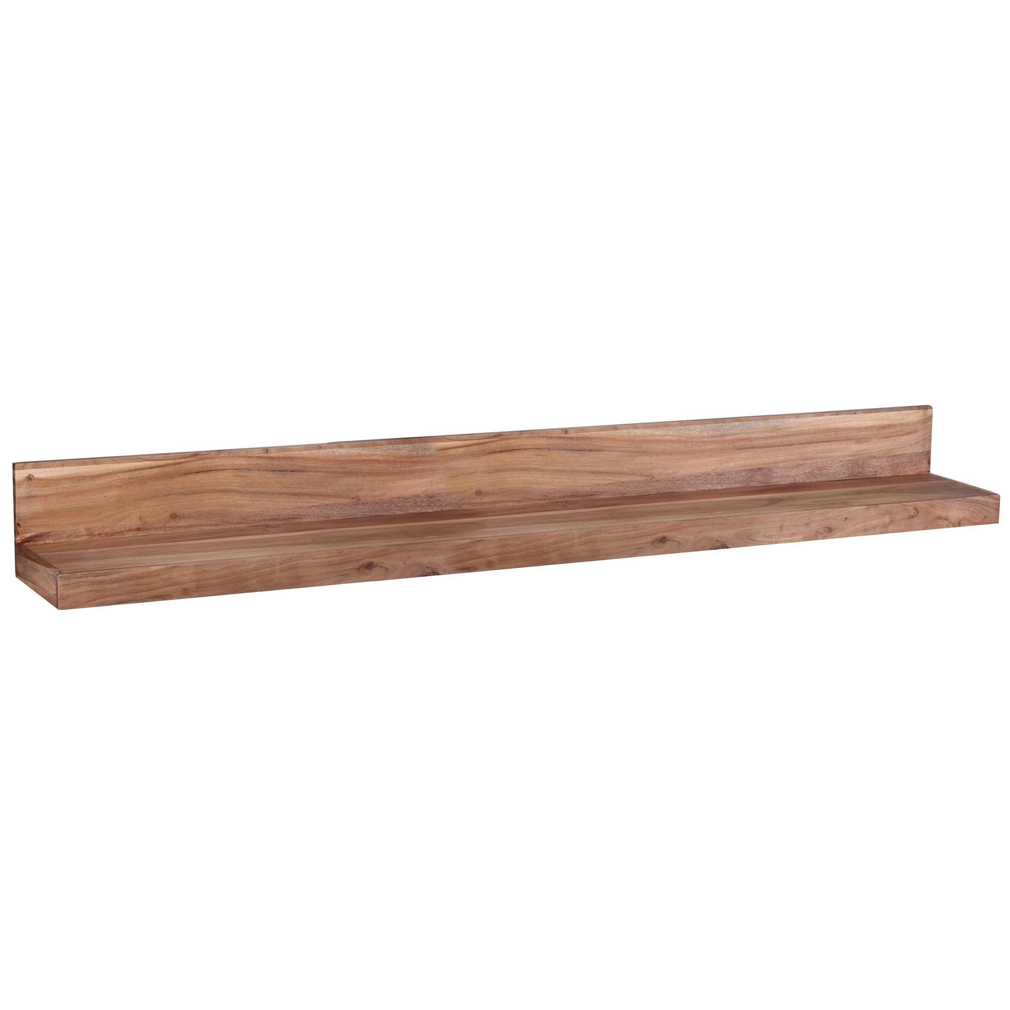 WANDREGAL MUMBAI Massivholz Hängend Landhausstil, Akazie 160x24x17 cm - Akaziefarben, Holz (160/17/24cm) - KADIMA DESIGN