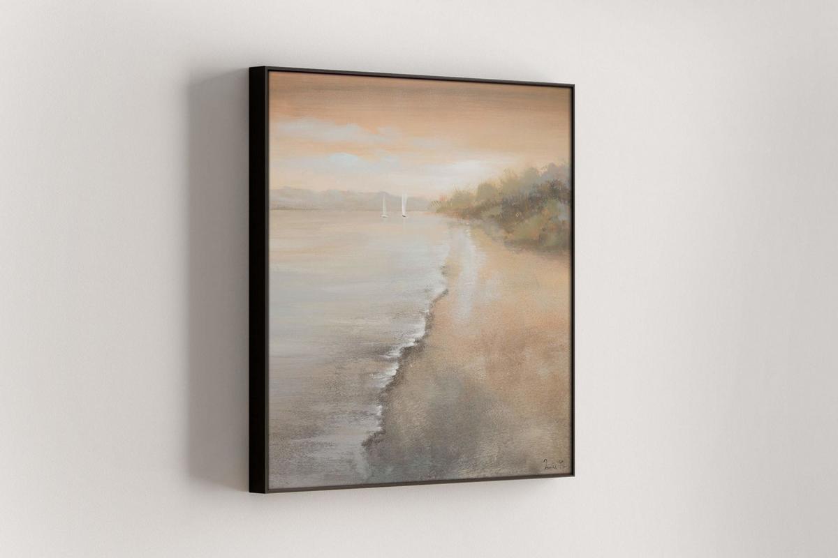 ACRYLBILD HANDGEMALT 80/80 cm - Braun, Holz/Textil (80/80cm) - KUNSTLOFT