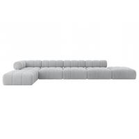 ECKSOFA modulares Sofa Kerru-L3 - 475x190x70 cm Grau Cord - Grau, Holzwerkstoff/Textil (475/190cm) - ALTDECOR