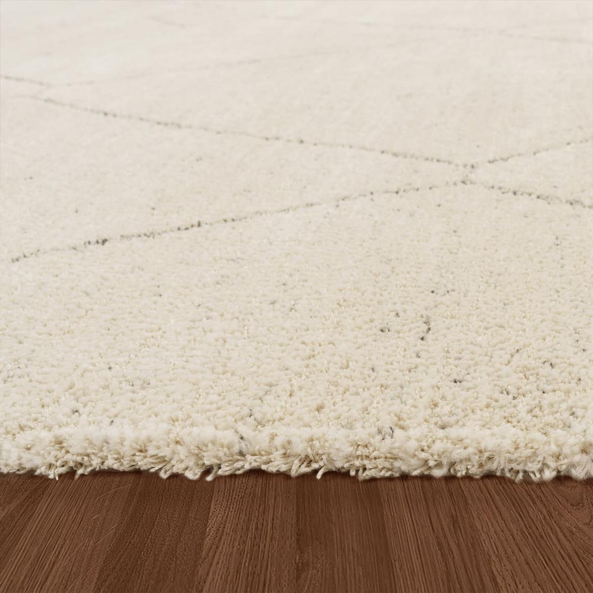 KURZFLORTEPPICH, mit Bogenlinienmuster, Natur, 120 x 170 cm - Naturfarben, Textil (170/120cm) - KADIMA DESIGN