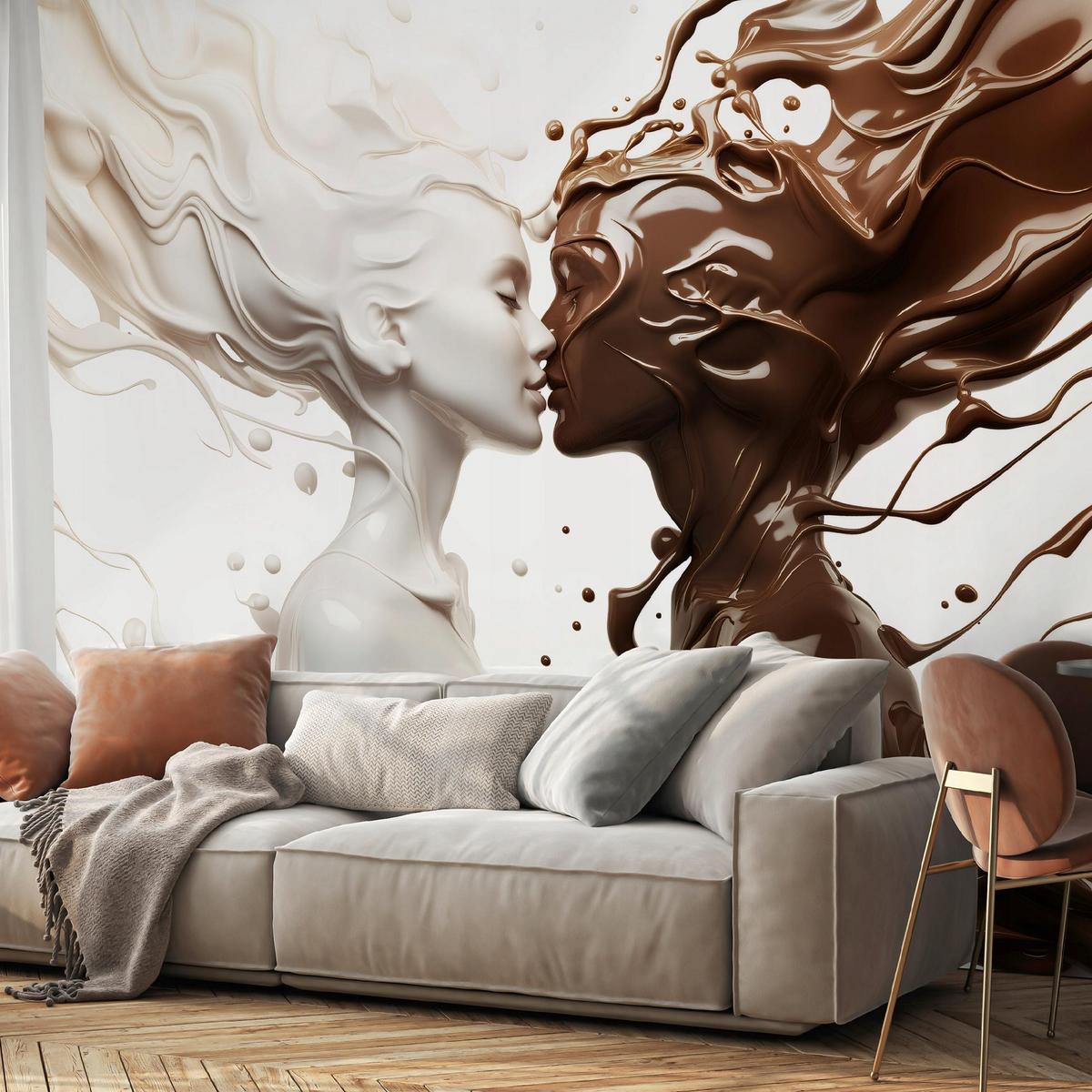 FOTOTAPETE Abstrakt Frau Vlies Tapete Wohnzimmer 300x210 - Multicolor, Papier (300/210cm) - Wallarena