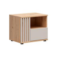 NACHTTISCH Ezra Kaschmir und Holz - Beige, Holzwerkstoff (55/46.5/40cm) - Petits-meubles