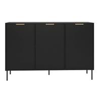 SIDEBOARD Vena Schwarz 150 cm - Goldfarben/Schwarz, Holzwerkstoff/Kunststoff (150/86/40cm) - Selsey