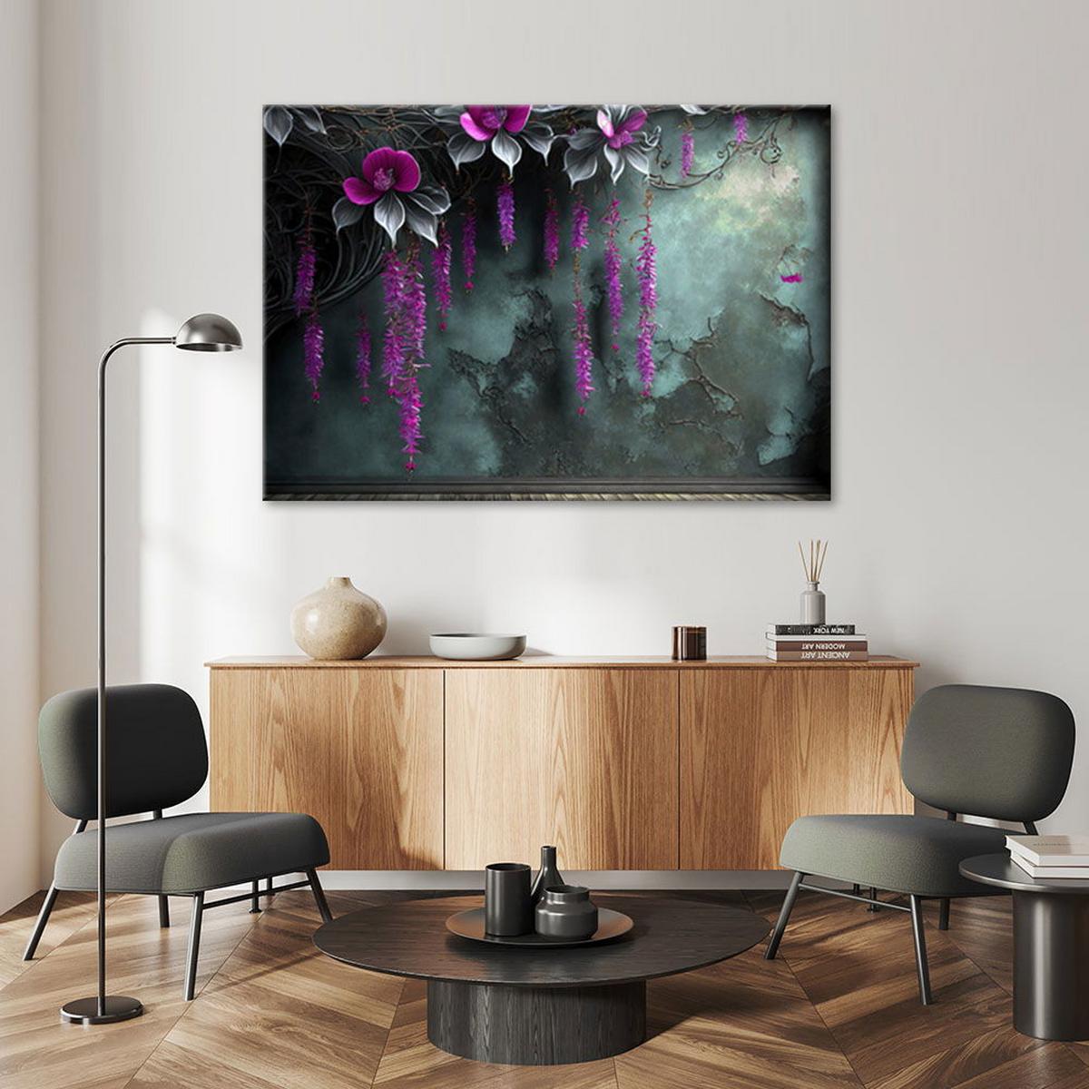 KUNSTDRUCK Grün 60/40 cm - Grün, Textil (60/40cm) - KUNSTLOFT