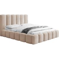 POLSTERBETT Serenity mit Bettkasten, Beige Samt 160x200 cm - Ecru/Beige, Holzwerkstoff/Kunststoff (160/200cm) - WFL GROUP