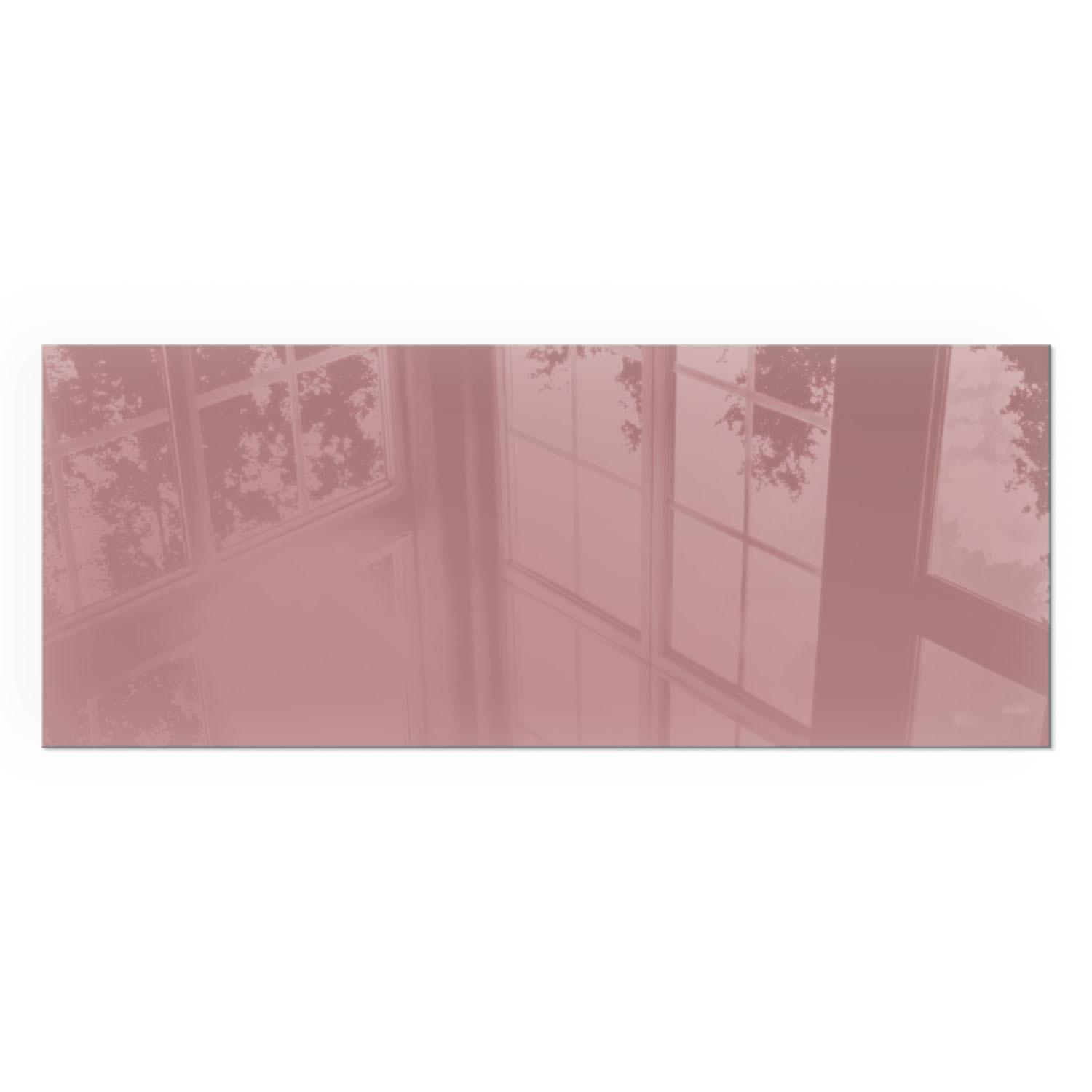 GLASPLATTE für Kamin 125x50 cm - Pink, Glas (125/50/0.4cm) - TULUP