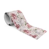 TAPETENBORDÜRE selbstklebend PFINGSTROSEN Blätter Pflanzen Natur - Weiß/Rosa, Papier (10/300/300cm) - Muralo