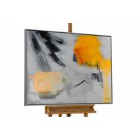 ACRYLBILD HANDGEMALT 102,5/77,5 cm - Orange/Grau, Textil (102.5/77.5cm) - KUNSTLOFT