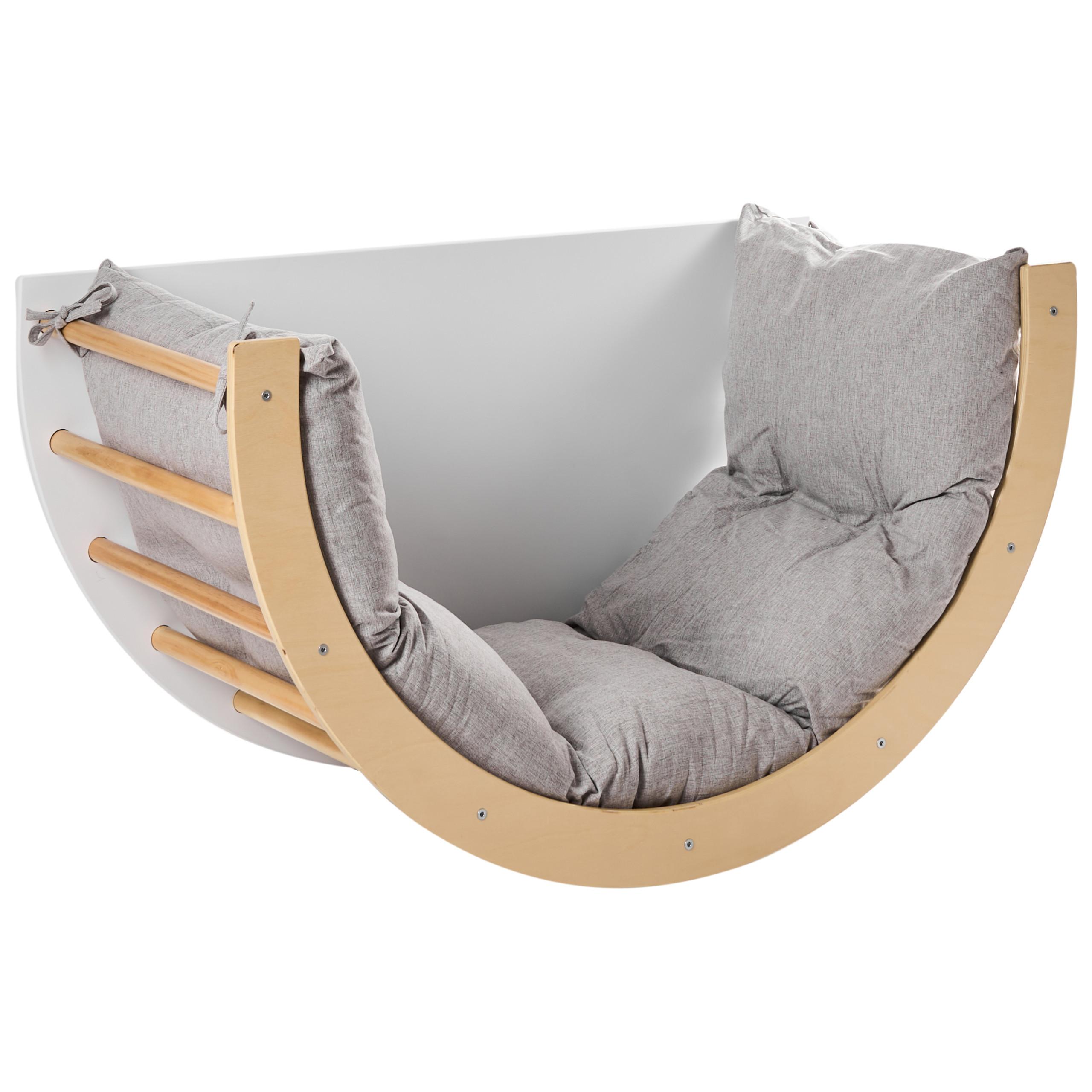 MULTIFUNKTIONALER Kletterbogen NIMBIN Kiefernholz Hellbraun Montessori - Hellbraun, Holz (100/48/51cm) - Beliani