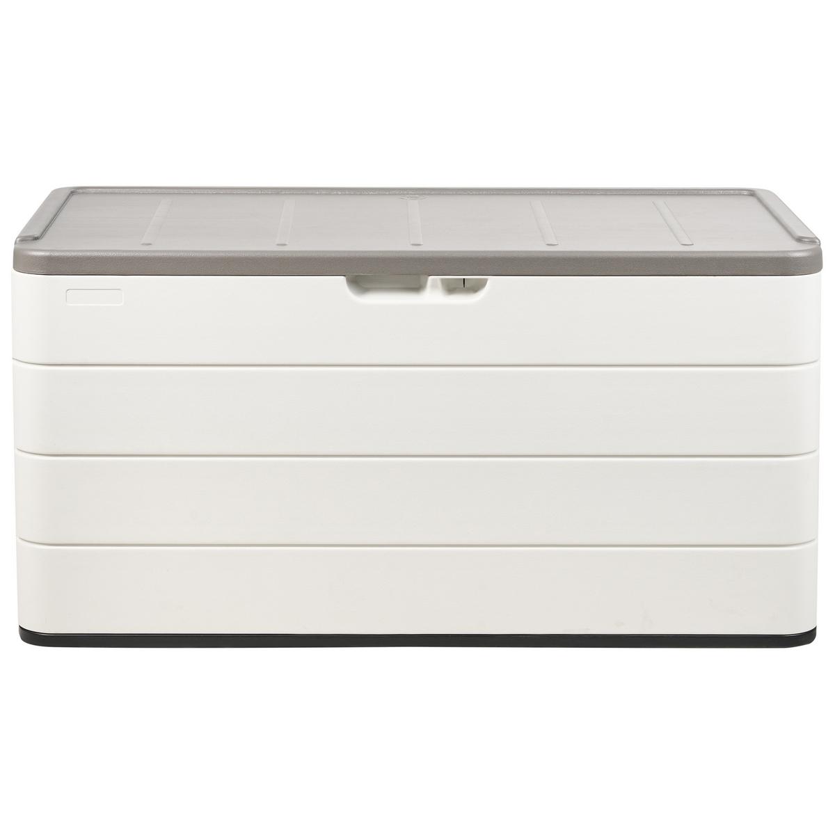 AUFBEWAHRUNGSBOX 116/60 cm Weiß Milies - Weiß/Grau, Kunststoff (116/60/60cm) - Beliani