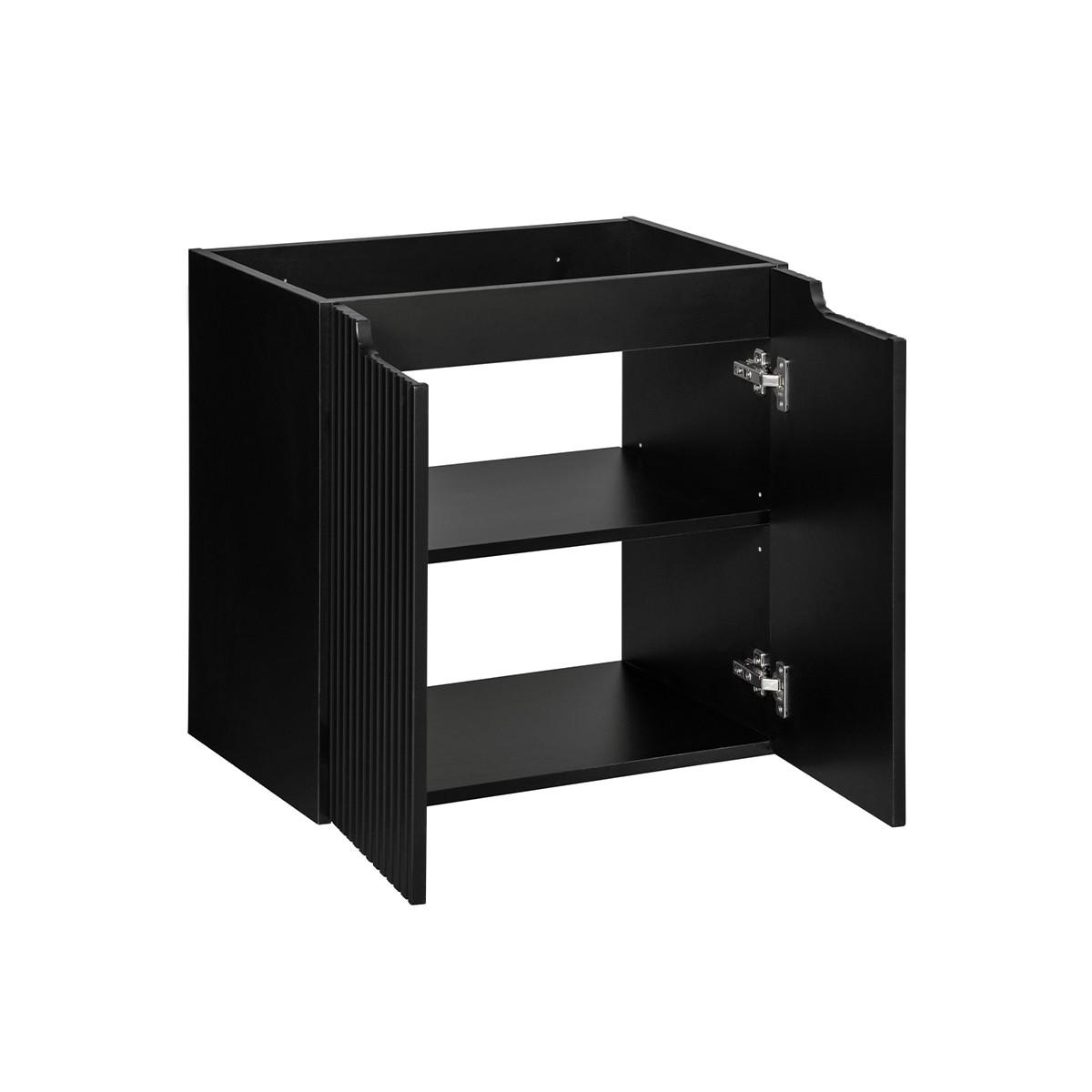 WASCHTISCHUNTERSCHRANK 60cm Riva Schwarz - Schwarz, Holzwerkstoff (60/57/39cm) - Petits-meubles