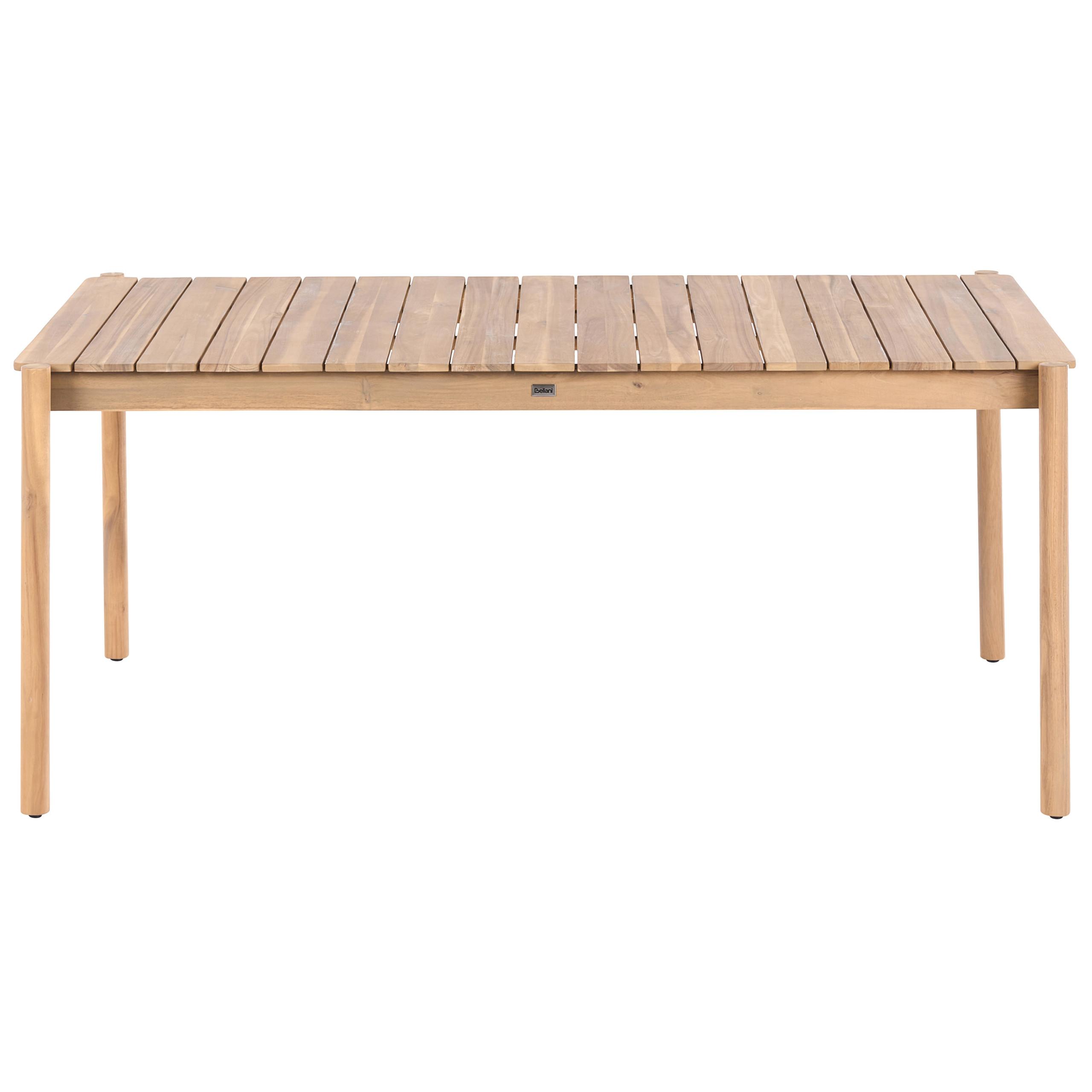 GARTENTISCH 180/100 cm Akazienholz Hellbraun Manado - Hellbraun, Holz (180/100/76cm) - Beliani