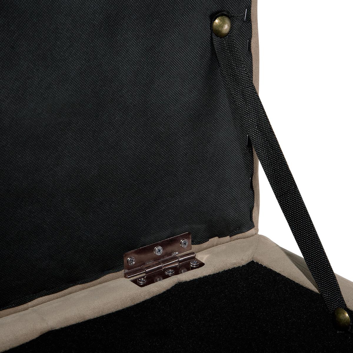 TRUHENBANK Michigan 42/72/40 cm - Hellbraun, Textil (72/40/42cm) - Beliani