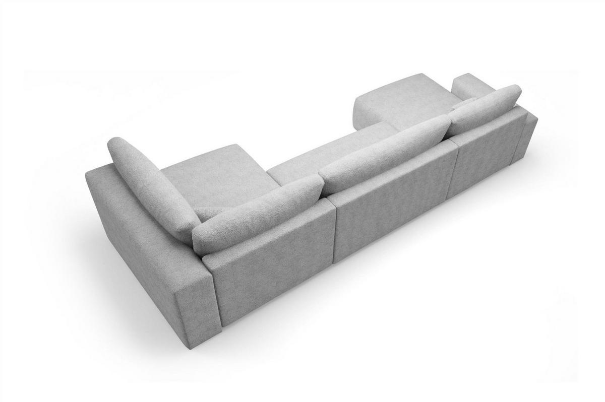 WOHNLANDSCHAFT Arona Xl - Braun, Holzwerkstoff/Textil (148/70/397cm) - Fun Möbel