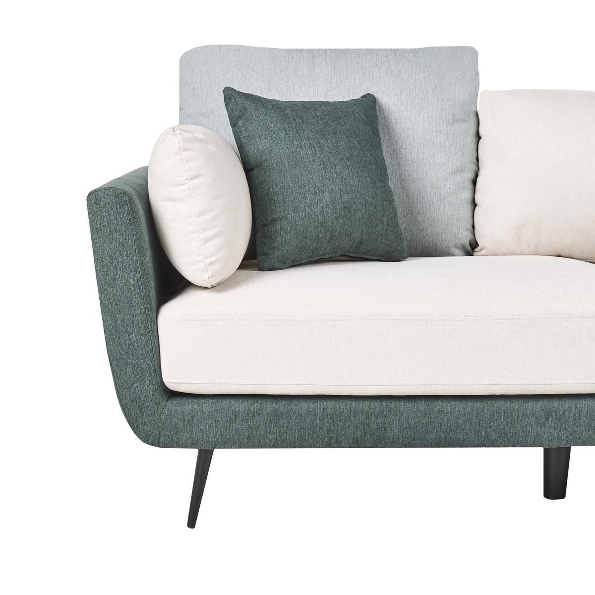 3-SITZER-SOFA Stoff Grün Bolga - Grün, Textil (185/89/83cm) - Beliani