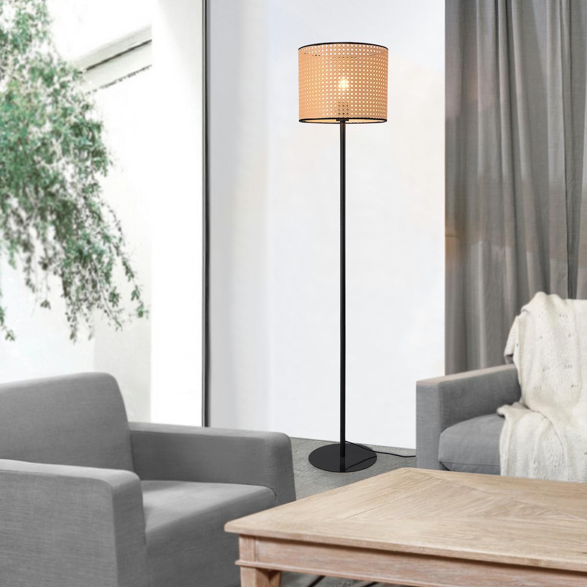 STEHLEUCHTE Helens - Beige, Kunststoff (30/30/154cm) - lux.pro