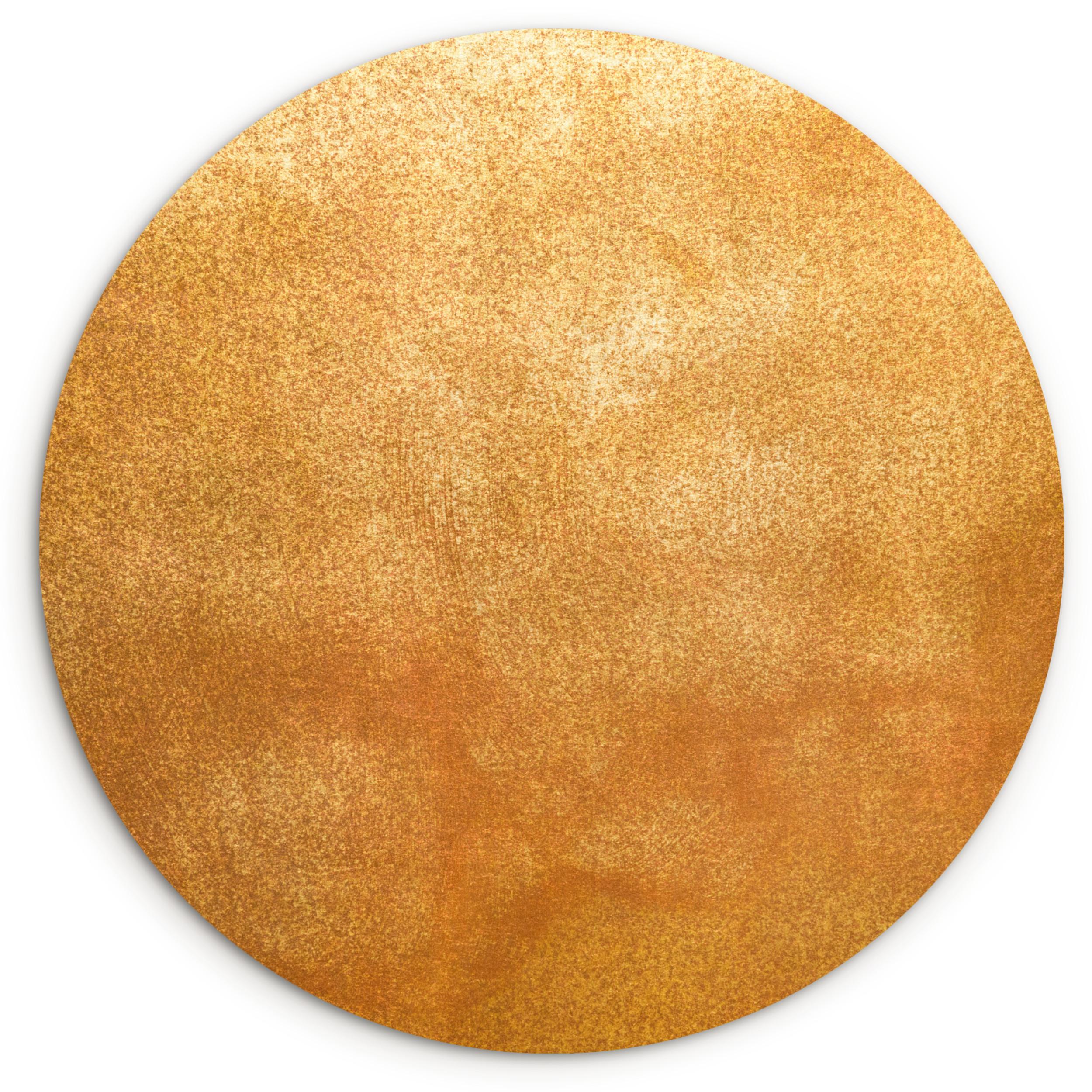 WANDBILD Eisen - Rost - Gold - Metall - Luxus Wanddeko Schlafzimmer 60x60 cm - Goldfarben, Kunststoff (60/60cm) - MuchoWow