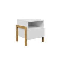 KINDER-NACHTTISCH Victor Weiß 45/46/40 - Weiß, Holzwerkstoff (45/46/40cm) - RAUMHIRSCH FURNITURE