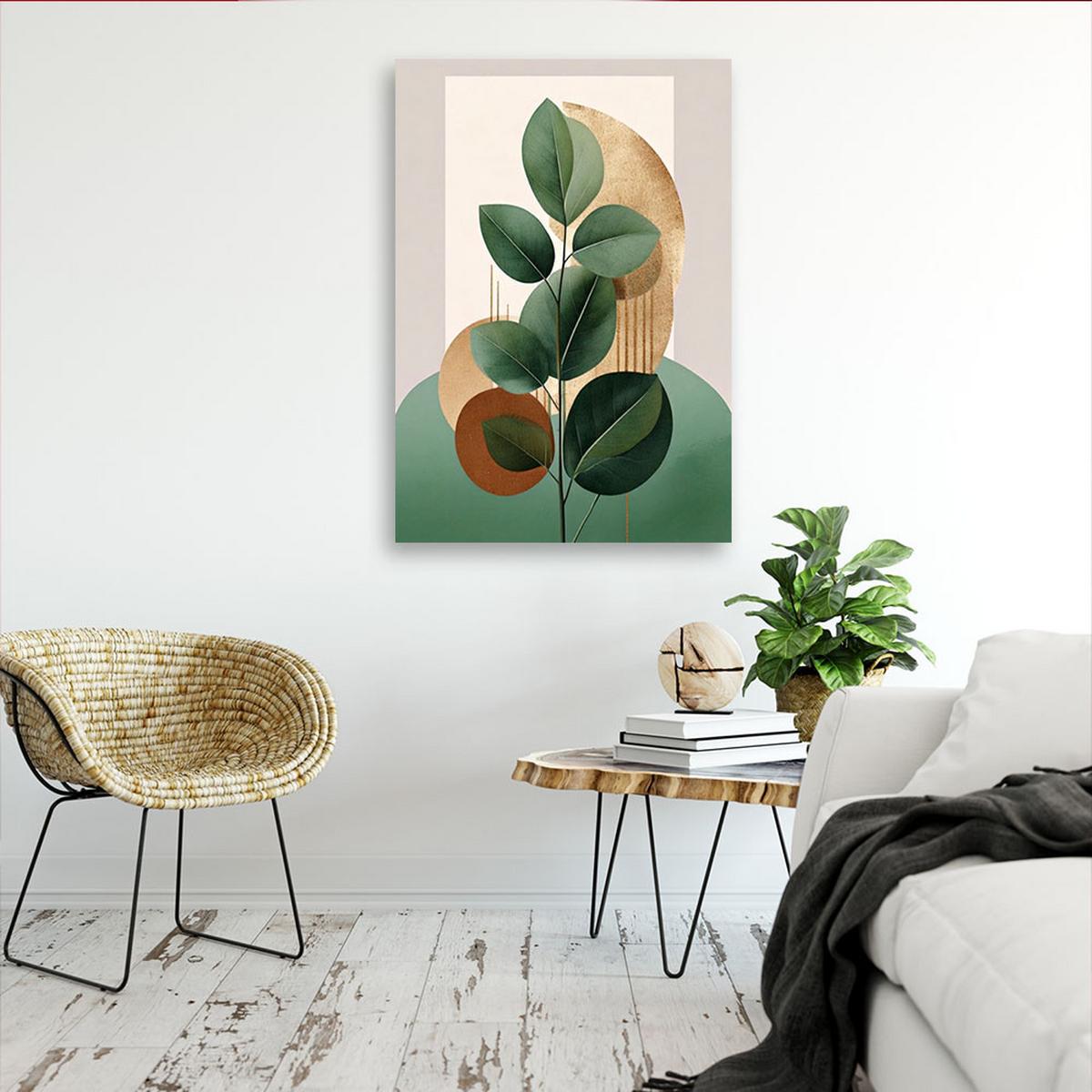 LEINWANDBILD Natur und Botanik 80x120cm - Grün, Textil (80/120cm) - Feeby