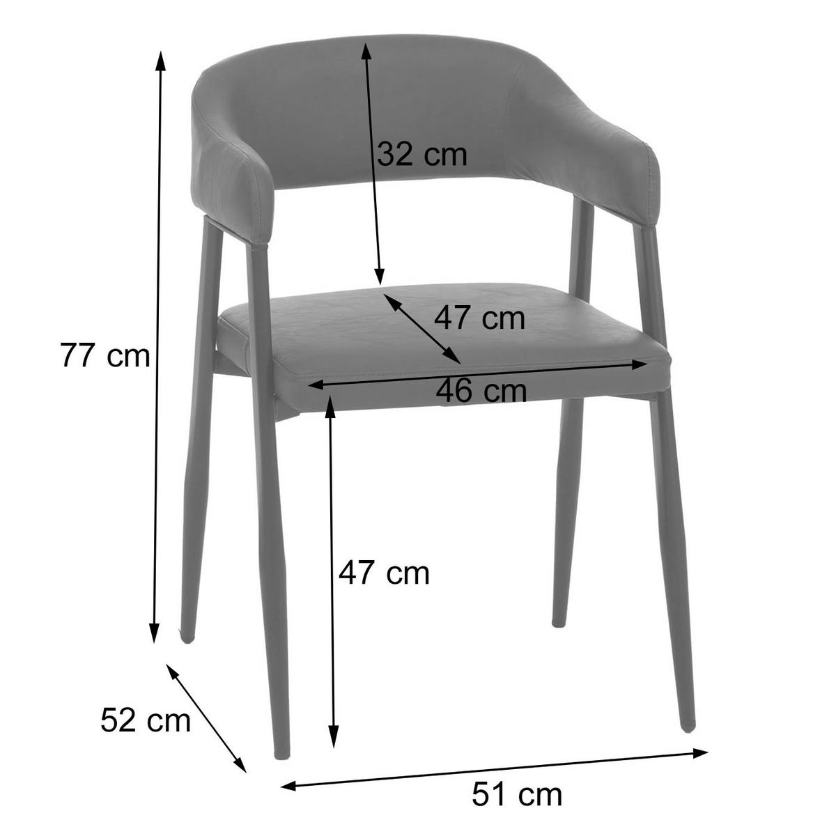 ESSZIMMERSTUHL Rotbraun - Rotbraun/Rostfarben, Kunststoff (51/77/52cm) - MCW