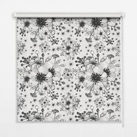 INNENROLLO - Fensterrollo - Rollo - 120x140 cm - Gezeichnete Blume - Grau, Kunststoff (120/140/0.5cm) - TULUP