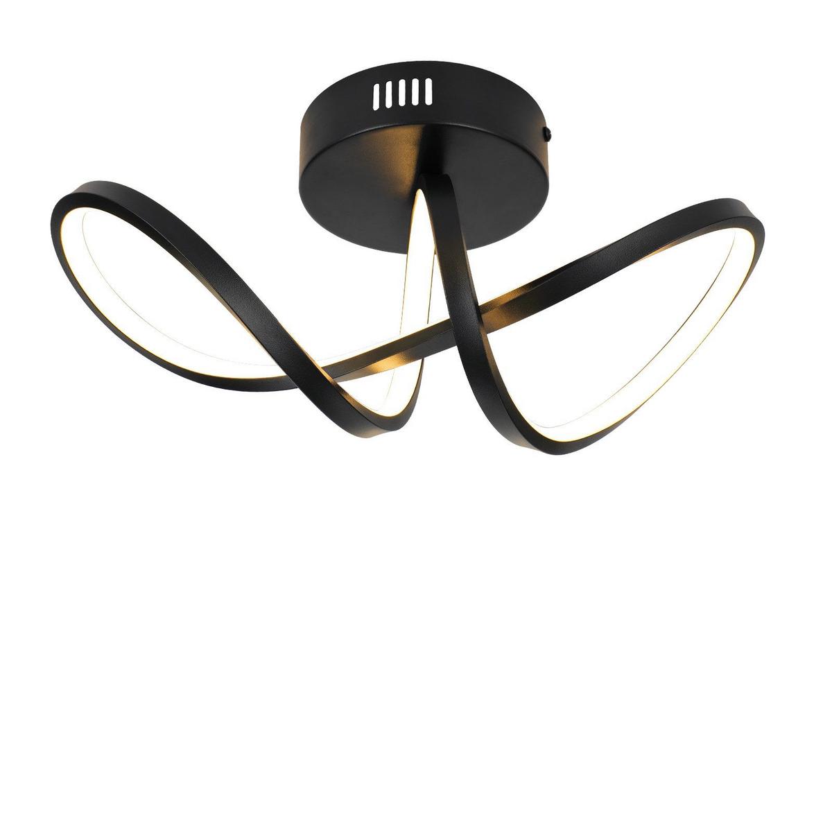 LED-DECKENLEUCHTE Marburg 34/14.5/17 cm - Schwarz, Metall (34/14.5/17cm) - Nettlife