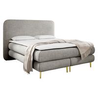 BOXBETT Amaretto - H3 - Goldfarben/Grau, Holz/Textil (140/200cm) - MIRJAN24