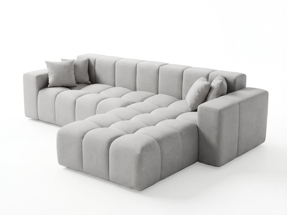 ECKSOFA Loopo Grau Rechts - Grau, Holz/Textil (265/180cm) - Graingold
