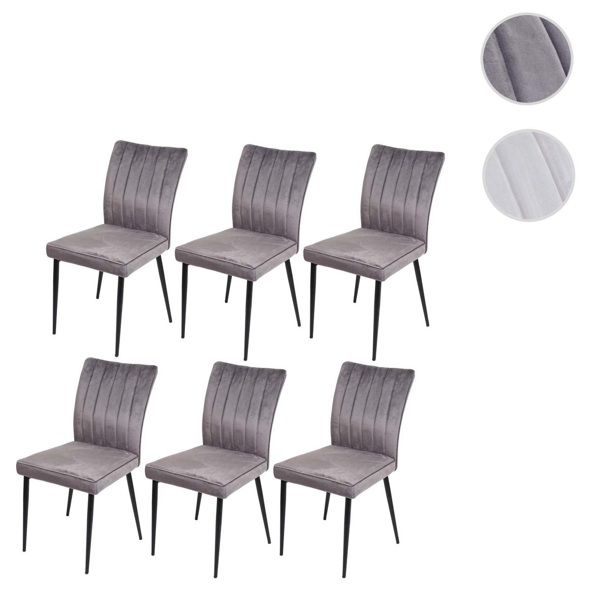 ESSZIMMERSTUHL Grau 6er-Set - Dunkelgrau/Grau, Textil (50/88/64cm) - MCW