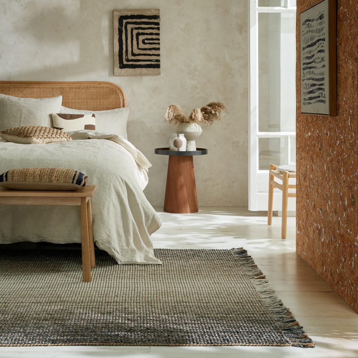 JUTETEPPICH handgewebt WEAVER, einfarbig, Grau, 200 x 290 cm - Grau, Textil (290/200cm) - KADIMA DESIGN