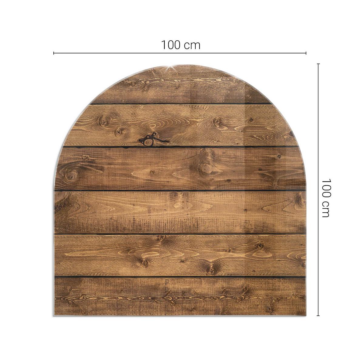 GLASPLATTE für Kamin 100x100 cm - Braun, Glas (100/100/0.4cm) - TULUP