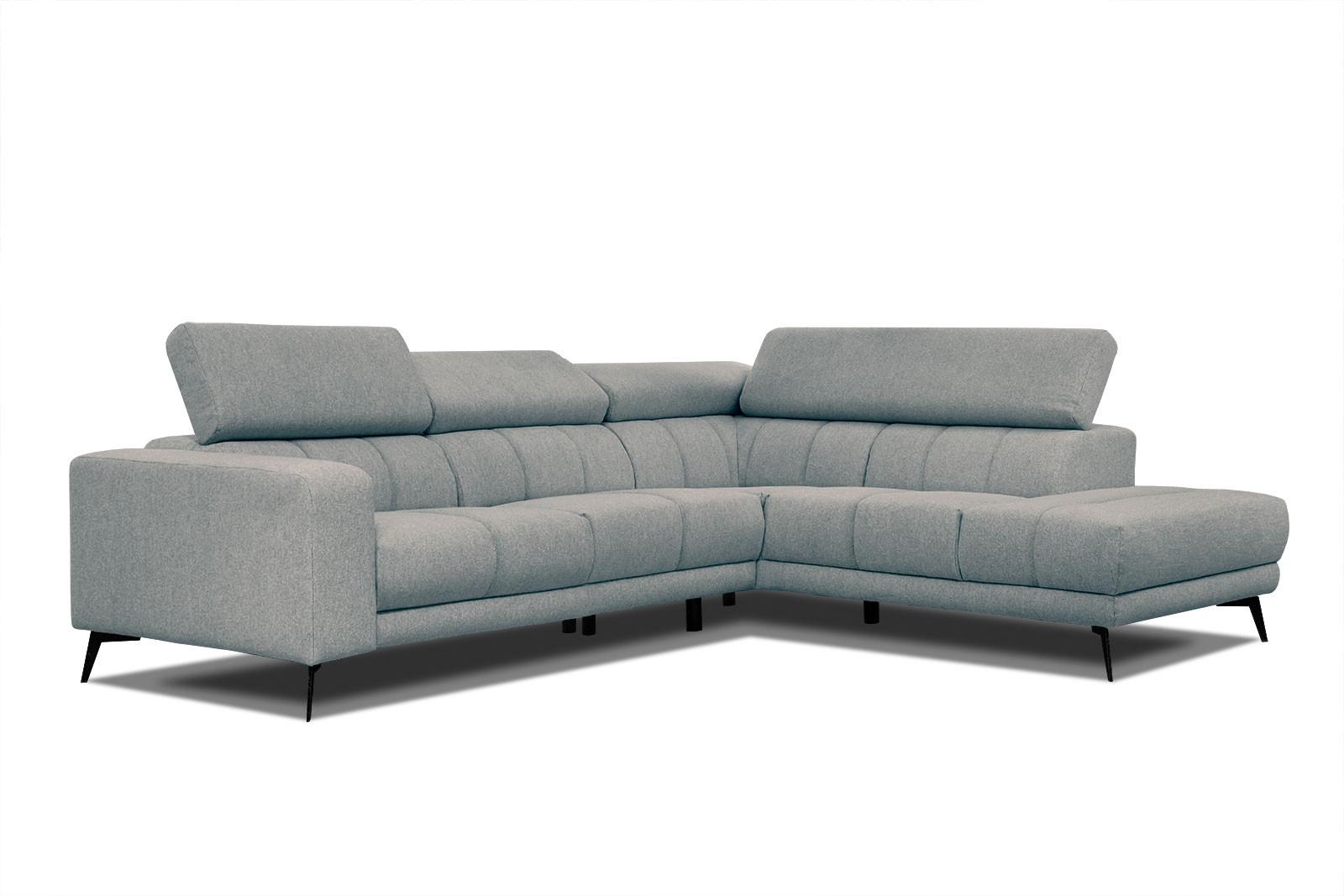 ECKSOFA MORELLO 5-Sitzer, mintgrün - Schwarz/Mintgrün, Holzwerkstoff/Textil (287/228cm) - Wozimo