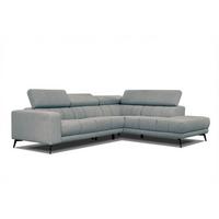 ECKSOFA MORELLO 5-Sitzer, mintgrün - Schwarz/Mintgrün, Holzwerkstoff/Textil (287/228cm) - Wozimo