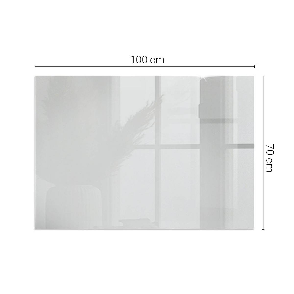 GLASPLATTE für Kamin 100x70 cm - Grau, Glas (100/70/0.4cm) - TULUP