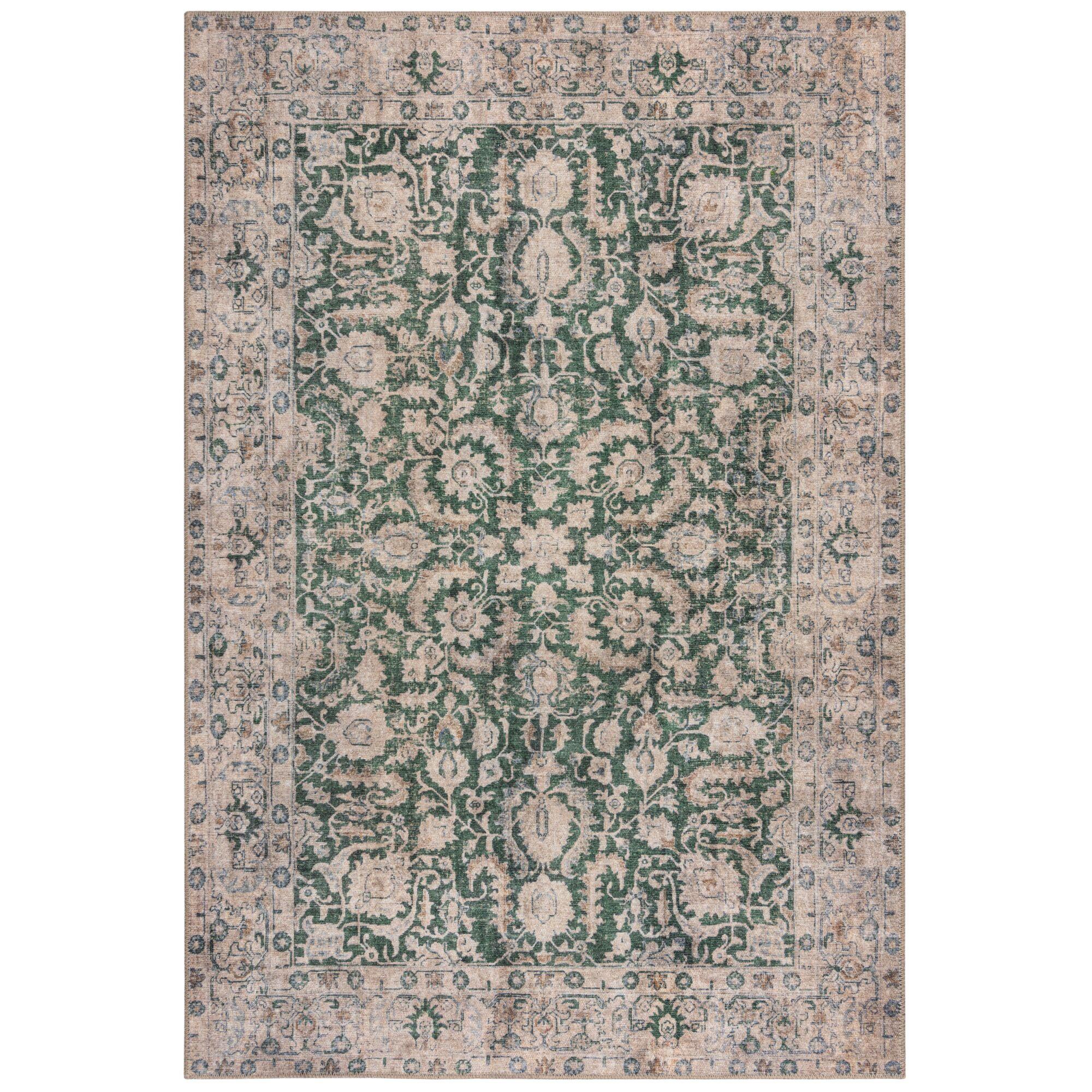TEPPICH Waschbar HURST, orientalisch, Grün, 152 x 230 cm - Grün, Textil (152/230cm) - KADIMA DESIGN