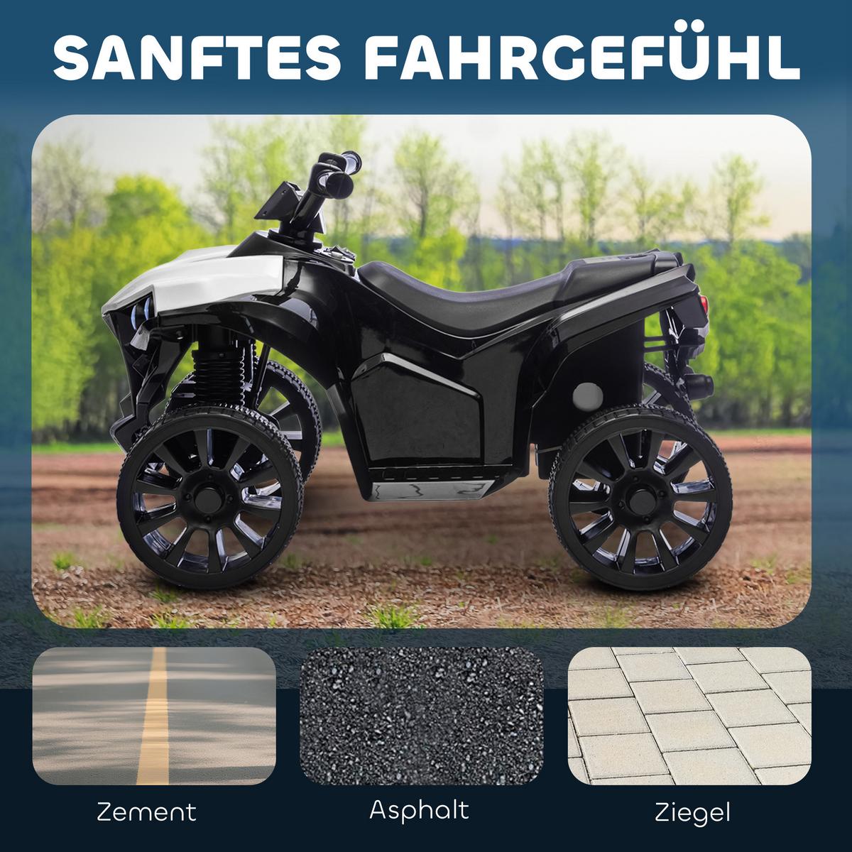 KINDER QUAD mit Scheinwerfer Weiß - Weiß, Metall (70/42/45cm) - AIYAPLAY