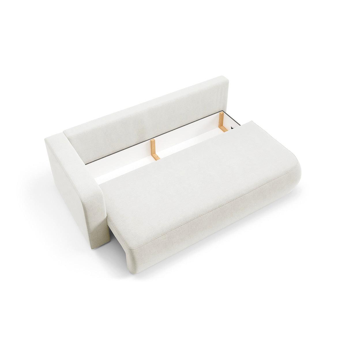 SOFA Antonio 3 Sitzplätze Gebrochenes Weiß - Weiß, Holz (228/82/106cm) - Petits-meubles