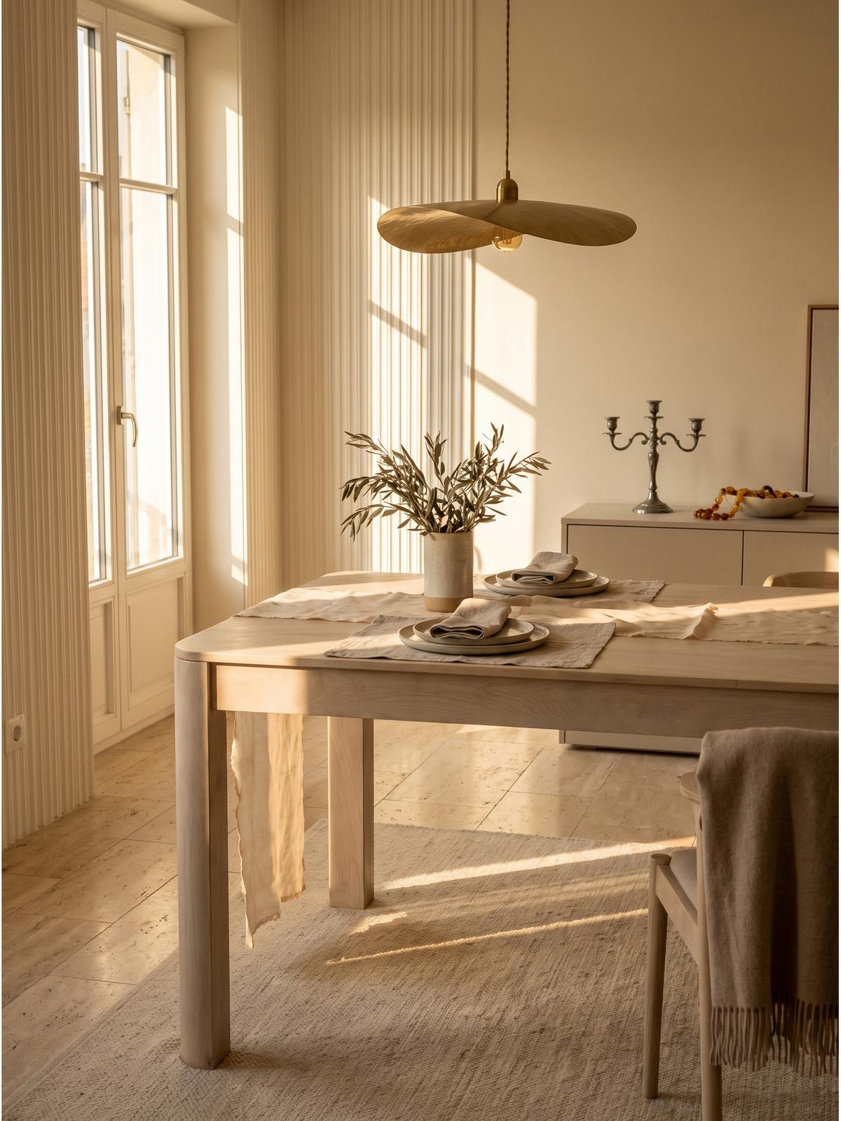 ESSTISCH CHARENTE, Mango Massivholz, handgefertigt, Weiß-Mango, 120 x 60 x 76 cm - Beige/Weiß, Holz (60/120/76cm) - KADIMA DESIGN