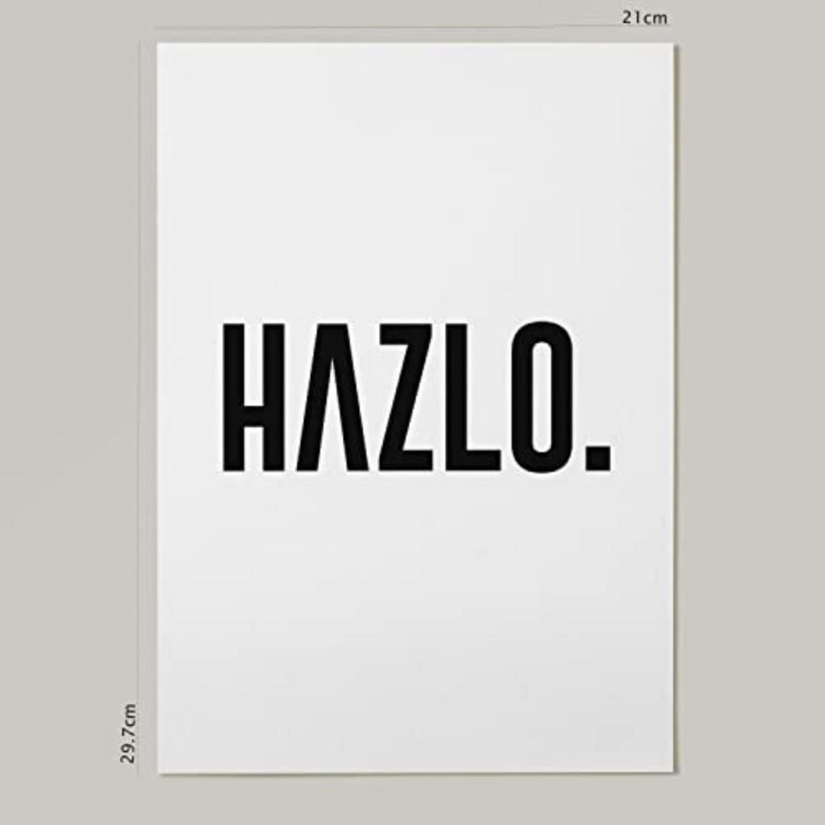 POSTER Set mit 4 Leidenschaft TypografieStil A4 Rahmenlos - Klar, Papier (29.7/3cm) - Nacnic