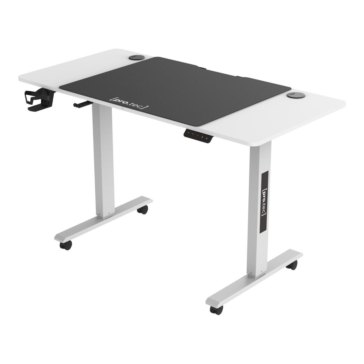 VERSTELLBARER TISCH Stryn - Schwarz/Weiß, Holzwerkstoff/Metall (60/120/117cm) - pro.tec