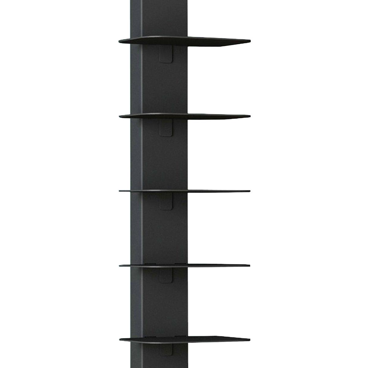 BÜCHERREGAL Eksjö - Schwarz, Metall (39/150/39cm) - [en.casa]