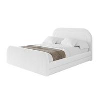 POLSTERBETT mit Bettkasten, Fußteil und Lattenrost, Boxbett ohne Matratze - LERIS-Z 180x200 Weiß - Weiß, Holzwerkstoff/Textil (180/200cm) - ALTDECOR